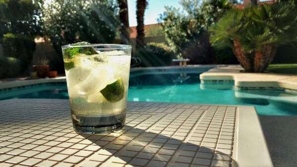drink beside the pool